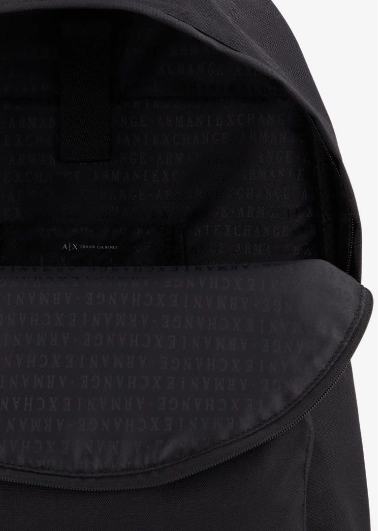 armani exchange black backpack