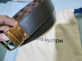 Louis Vuitton LV Skyline 35mm Belt Brown Leather. Size 95 cm