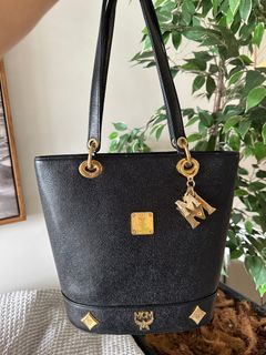 AUTHENTIC MCM BLACK BUCKET BAG
