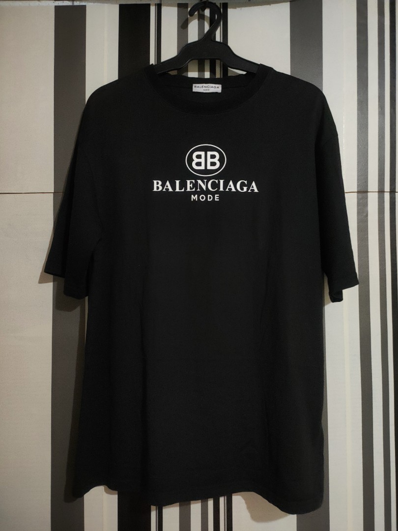 Balenciaga Bb Mode Tee Shirt, Luxury, Apparel On Carousell