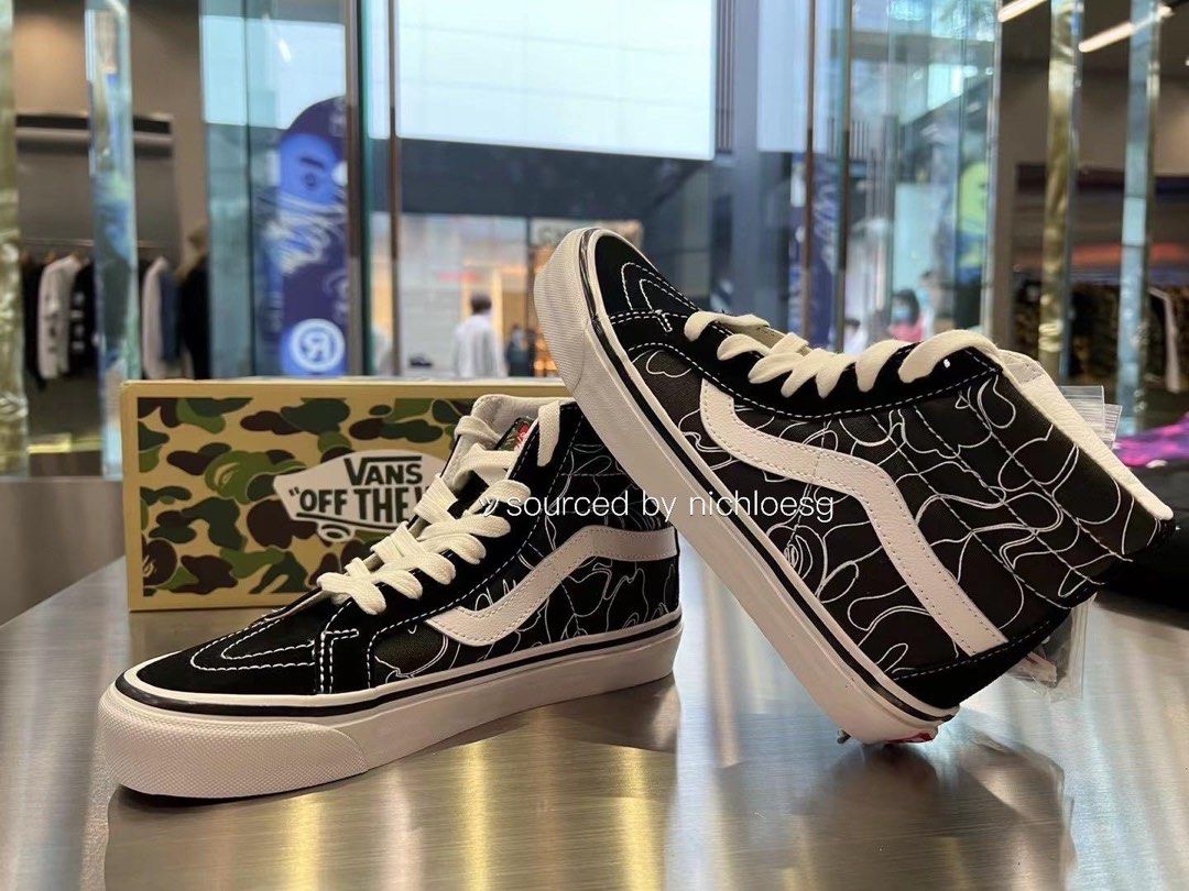 BAPE X VANS LINE ABC CAMO SK8 HI