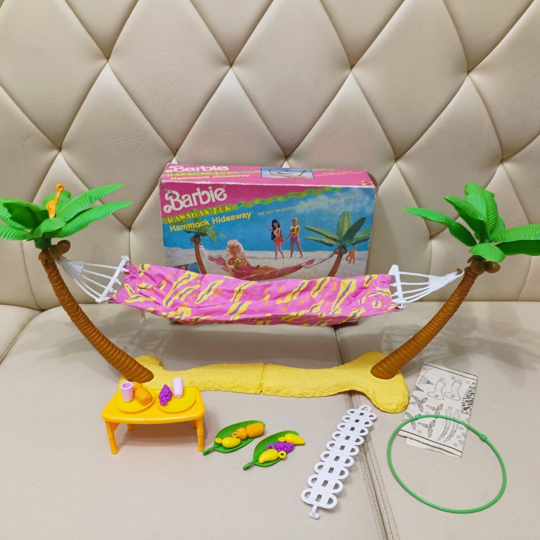 vintage Barbie 1990 Mattel hammock play set
