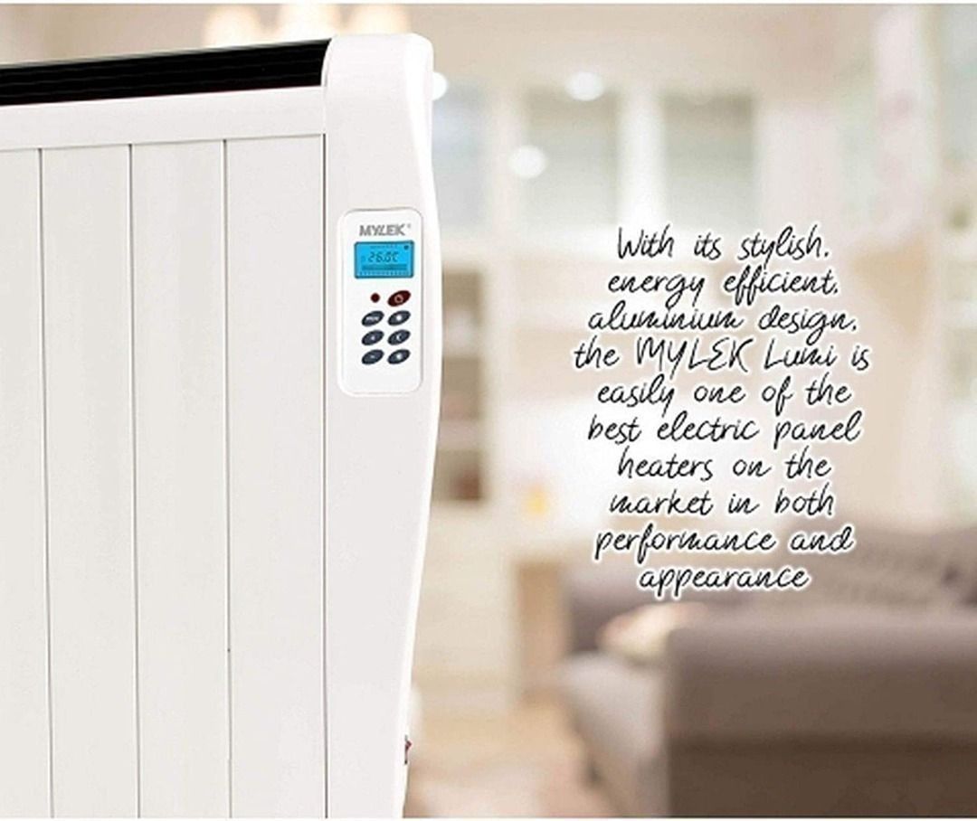BEST DEAL) Wall Mounted/Freestanding Slim White Panel Heater (900W) ,MYLEK  Premium Aluminium Electric Panel Heater with Timer , Thermostat u0026 Remote  Control, TV u0026 Home Appliances, Air Conditioners u0026 Heating on Carousell