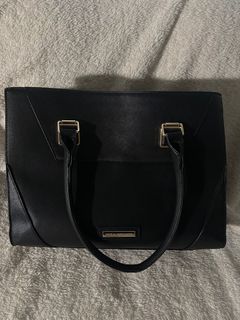 Black Demi Panel Tote Bag
