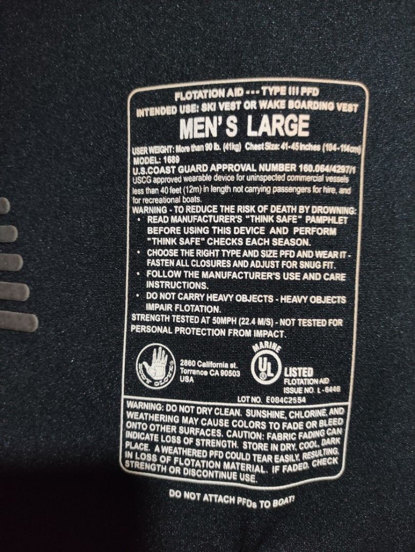 Body Glove Life Vest for men (L) on Carousell