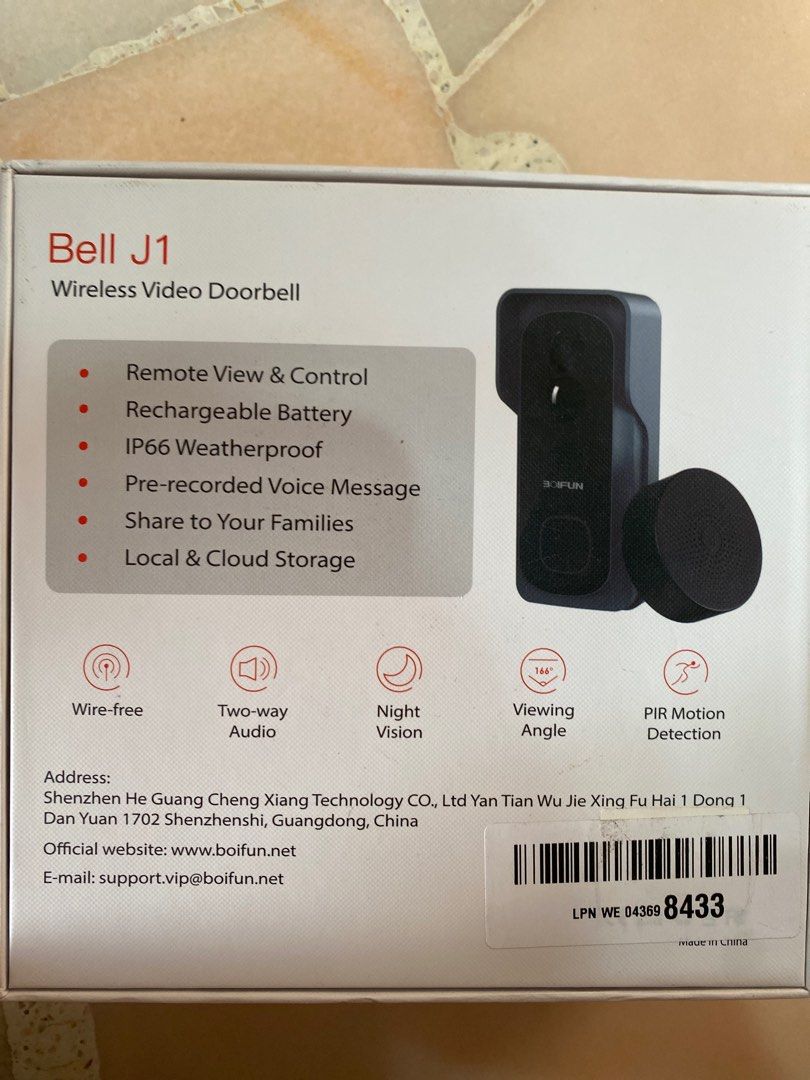 Video Doorbell Bell J1 – BOIFUN