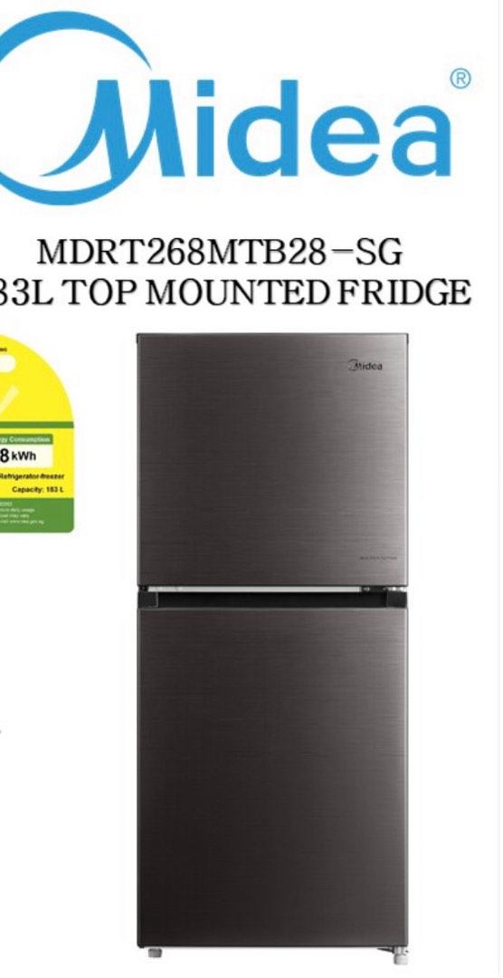 Brand New Midea 183L Standing Fridge, TV & Home Appliances, Kitchen