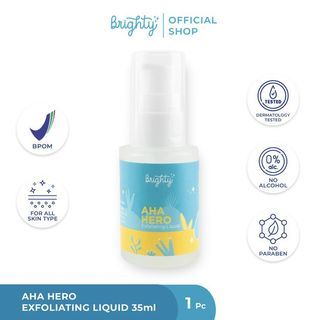 Brighty AHA HERO Exfoliating Liquid (Serum Pencerah Ketiak / Jerawat Punggung / Back Acne / Chicken Skin)