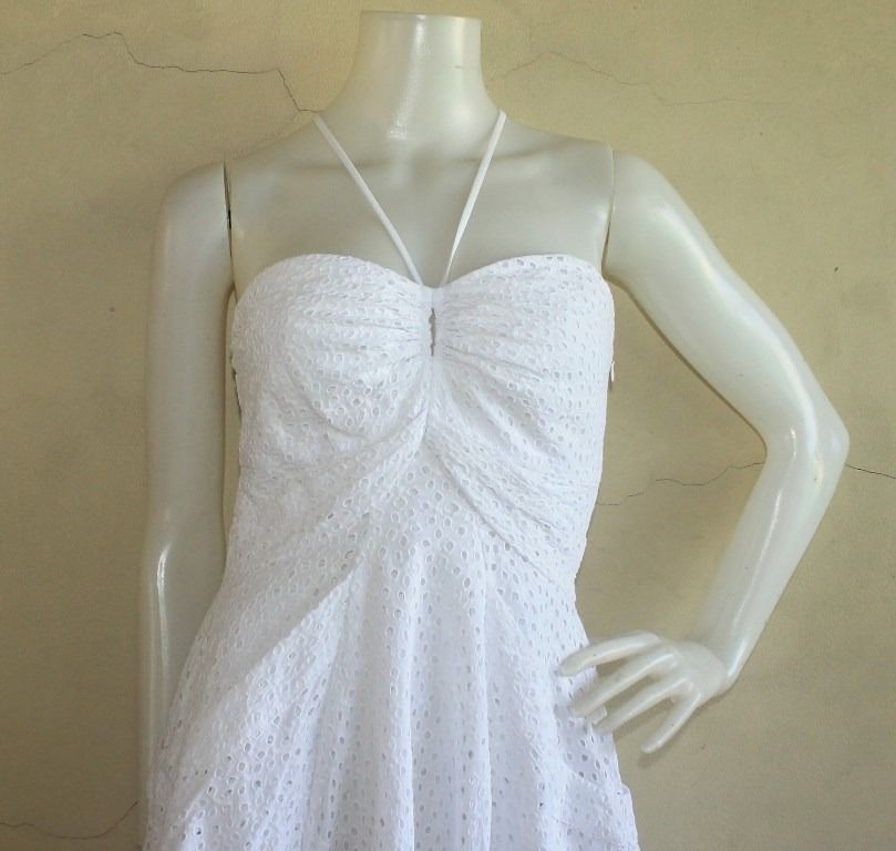 Calvin klein store white ruffle dress