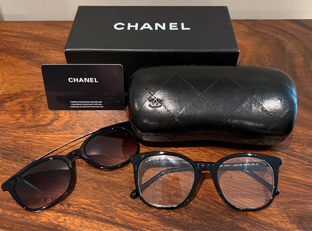 Chanel Clip on Sunglasses, Women's Fashion, Watches & Accessories