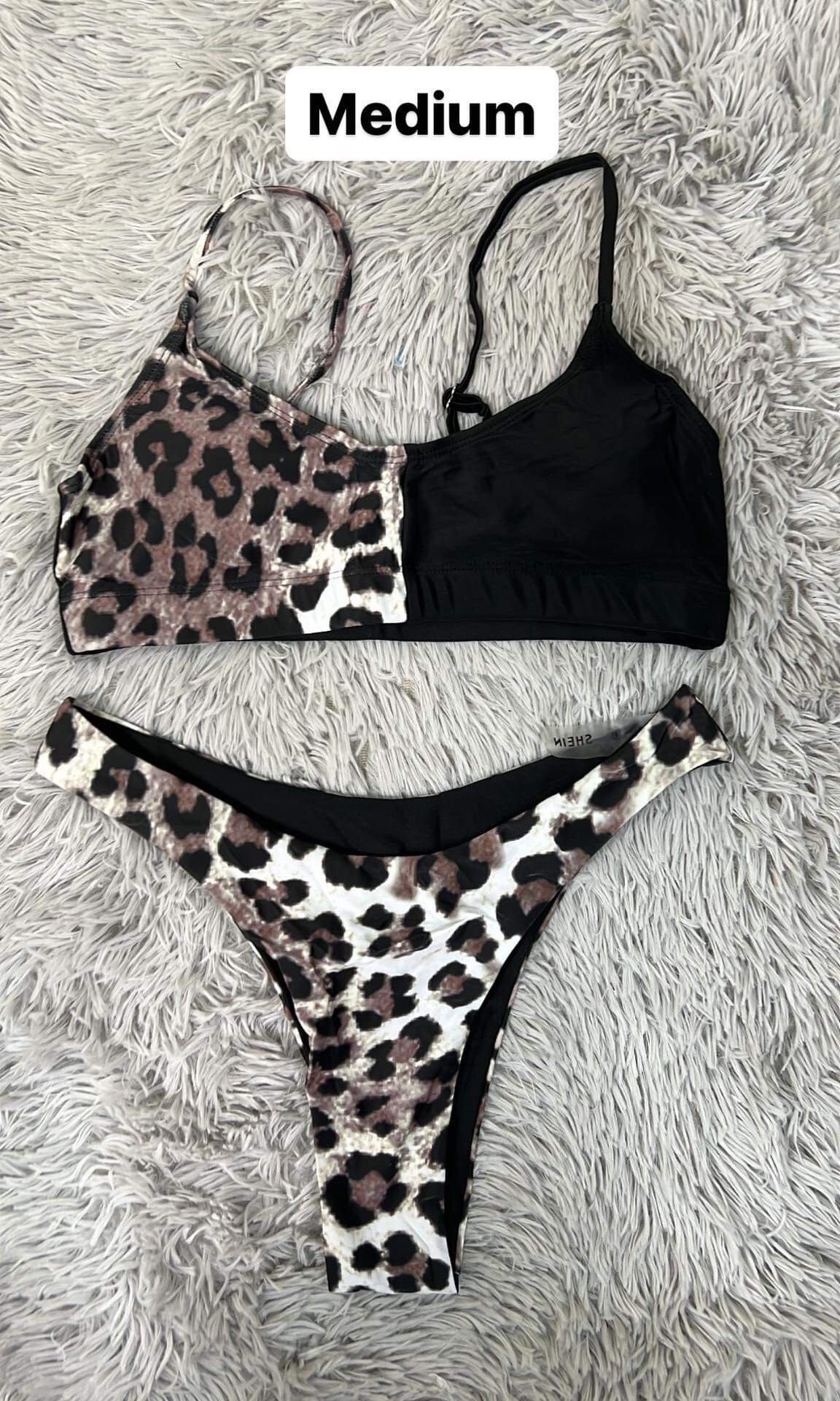 Cheetah Print Bikini Swimsuit, Women's Fashion, Swimwear, Bikinis
