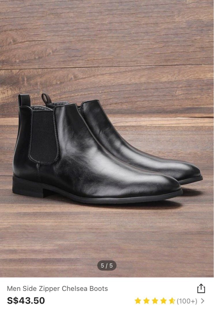 Mens black zip up chelsea boots online