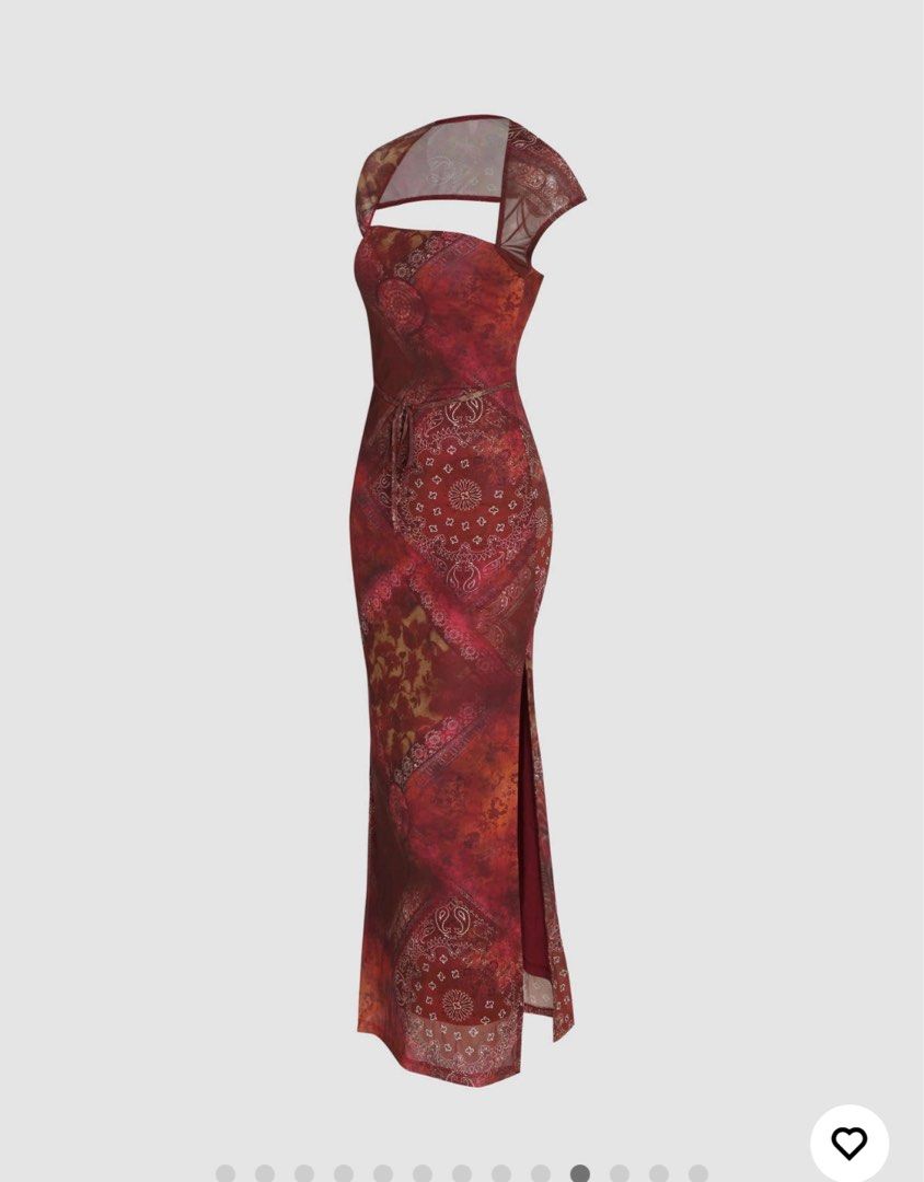chinese dress ladies Plumeria Maxi Dress