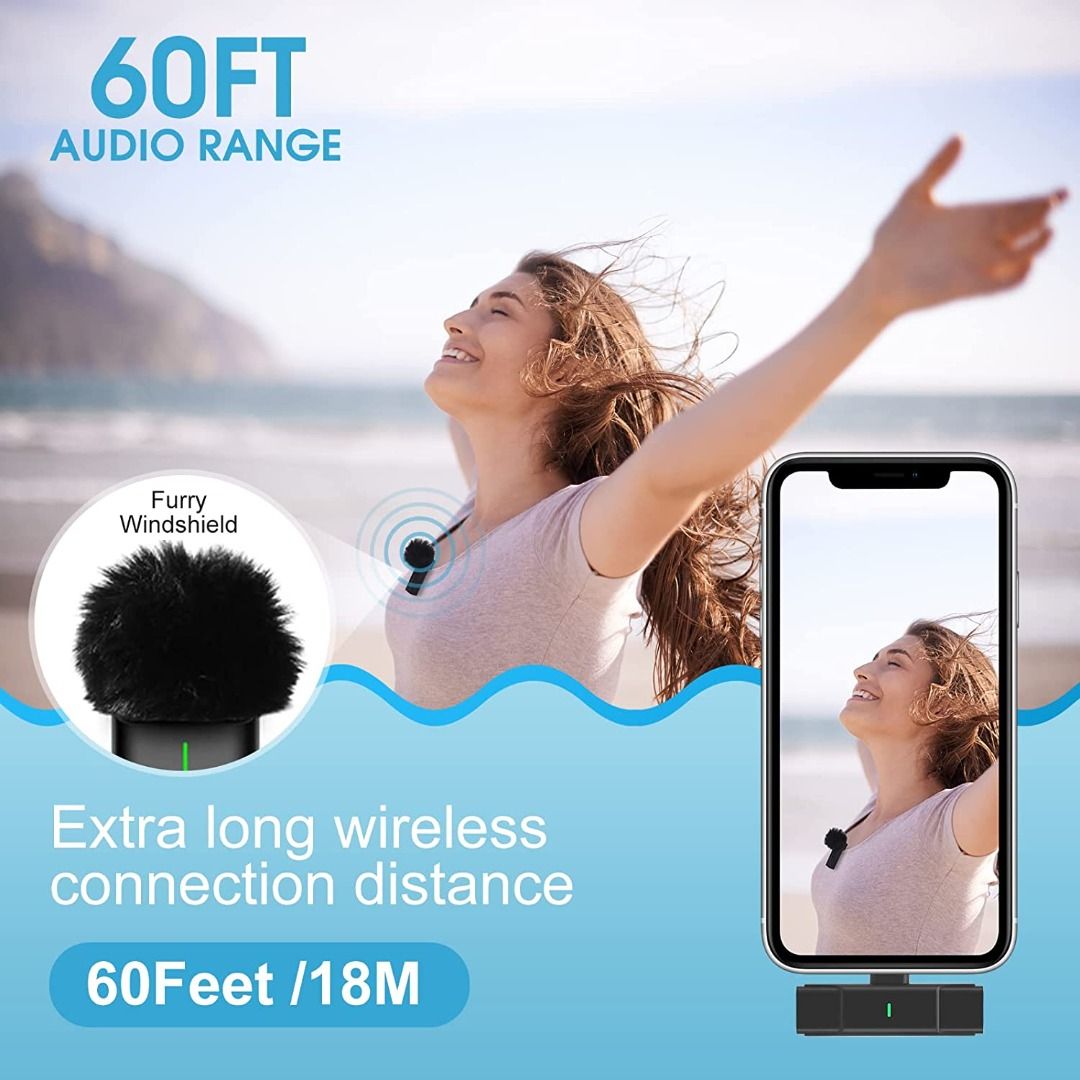 Circlwind Mini Microphone Lavalier Wireless Clip on Vlogging Microphone