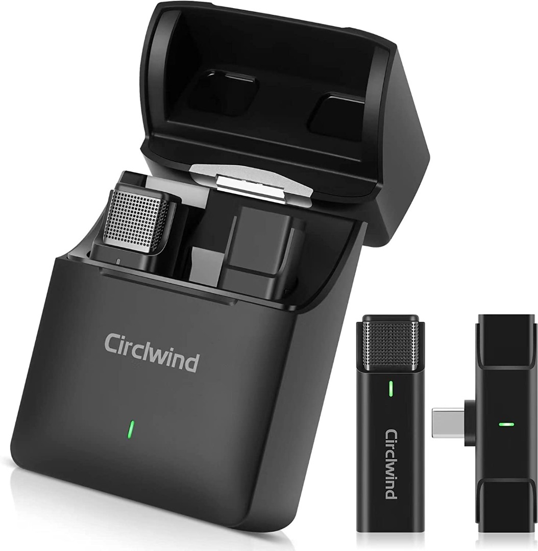 Circlwind Mini Microphone Lavalier Wireless Clip on Vlogging Microphone