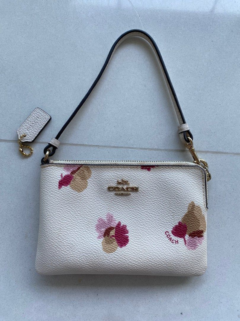 White floral coach purse online