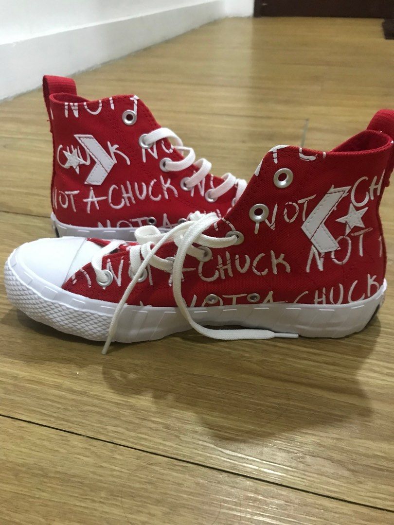 Converse not a chuck red high top