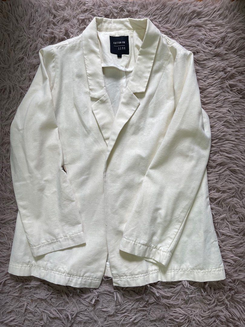 White blazer cotton on