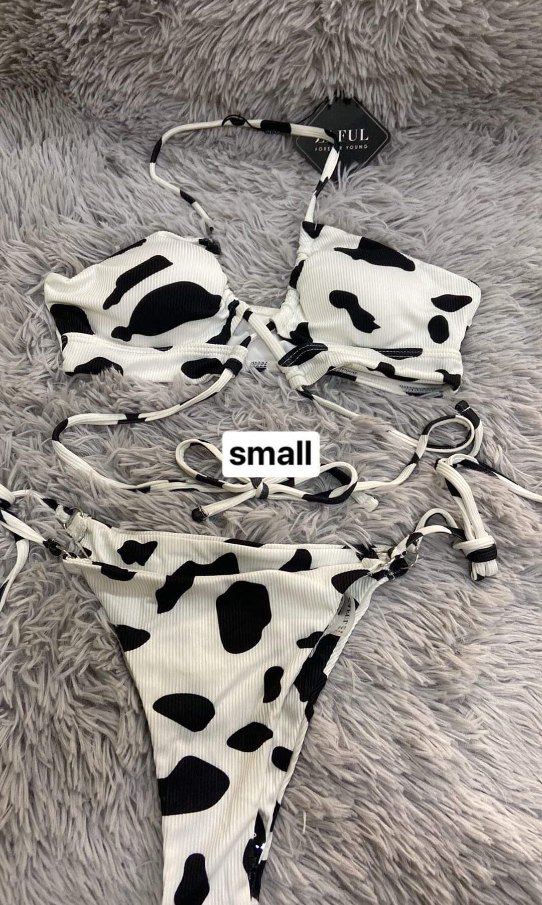 Cow Print Bikini Swimsuit on Carousell