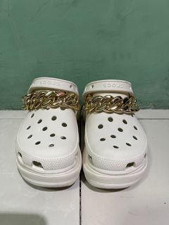 Crocs Bae Clogs with gold chains