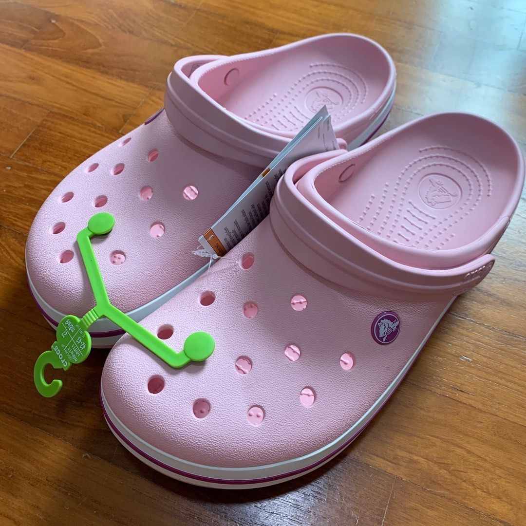 Crocs Band Pink M9 W11, Men's Fashion, Footwear, Flipflops and Slides on  Carousell