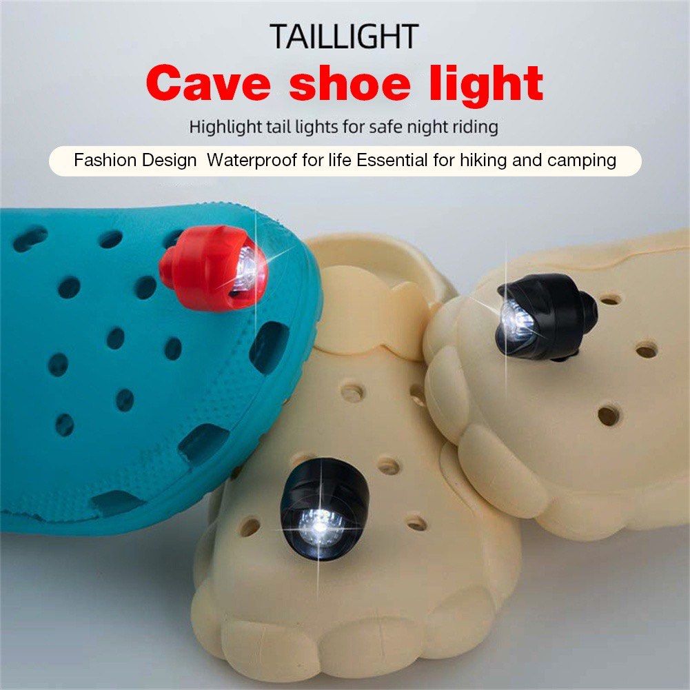 Crocs Jibbitz Headlight Battery 3 Mode Types Torch Flicker Blinker Cave