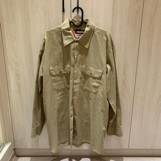 dickies 工作襯衫 卡其 古著