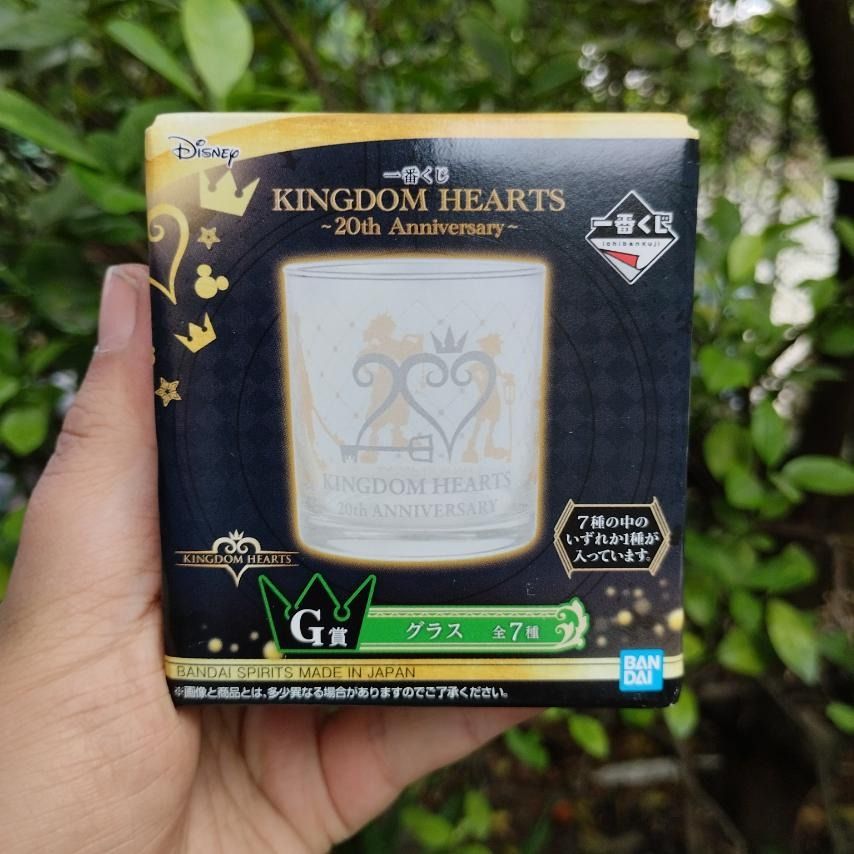 DISNEY Ichiban Kuji KINGDOM HEARTS glass Cup, Furniture & Home Living