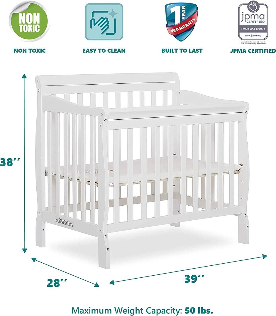 Aden 4 in 1 Convertible Mini Crib