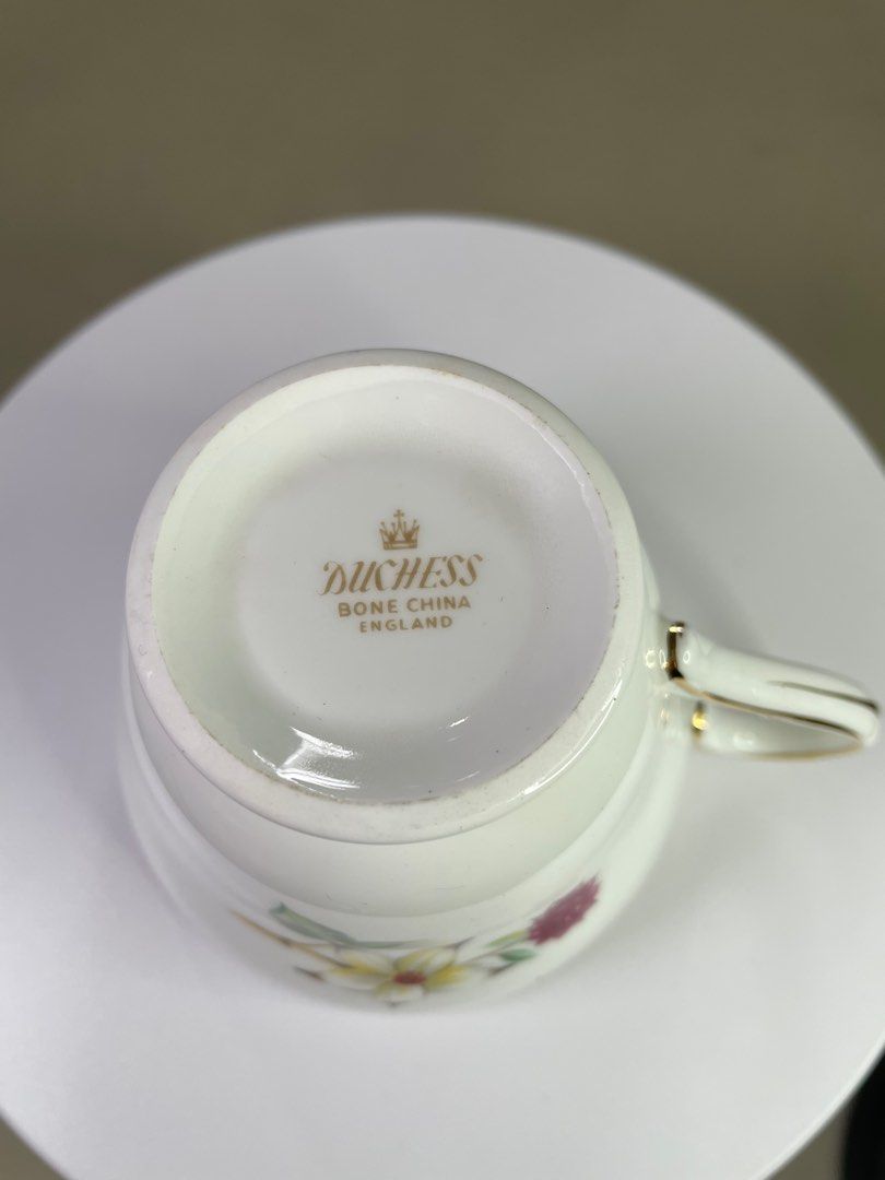 Duchess Tea Cup (Category: Coffee & Tea Tableware) located in Quezon City. Submitted by meggoquingco (Listing ID 1220372612, Image 3). Description: Brand: Duchess Made in England Size: 7cm x 8.5cm Mode of Payment: Gcash, Maya, BPI.