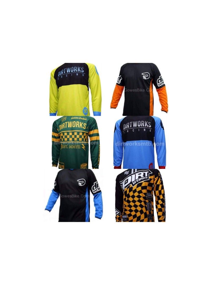 DWRX Dirtworks MTB Long Sleeve Jersey Sports Equipment Bicycles Parts Parts Accessories on Carousell