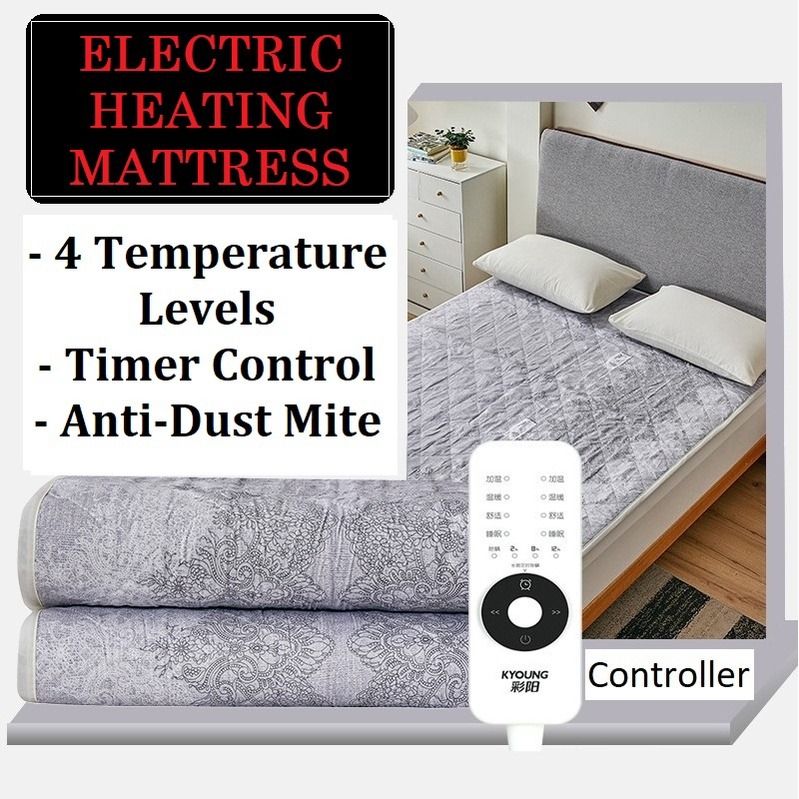 Electric Heating Mattress Pad. Lightweight. 10 Temperature Options with  Timer Control. Waterproof, safe for washing, Furniture u0026 Home Living,  Bedding u0026 Towels on Carousell