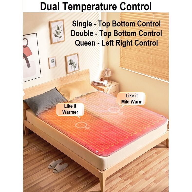 Electric Heating Mattress Pad. Lightweight. 10 Temperature Options with Timer Control. Waterproof safe for washing