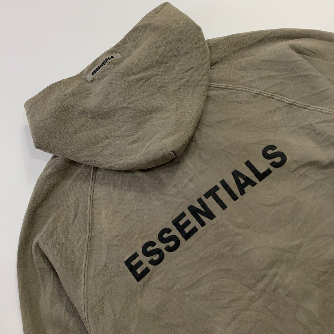 Essentials Raglan Full Zip Hoodie Gravel Grey on Carousell