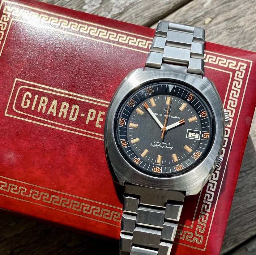 First owner Rare Girard Perregaux GP Gyromatic HF orange diver