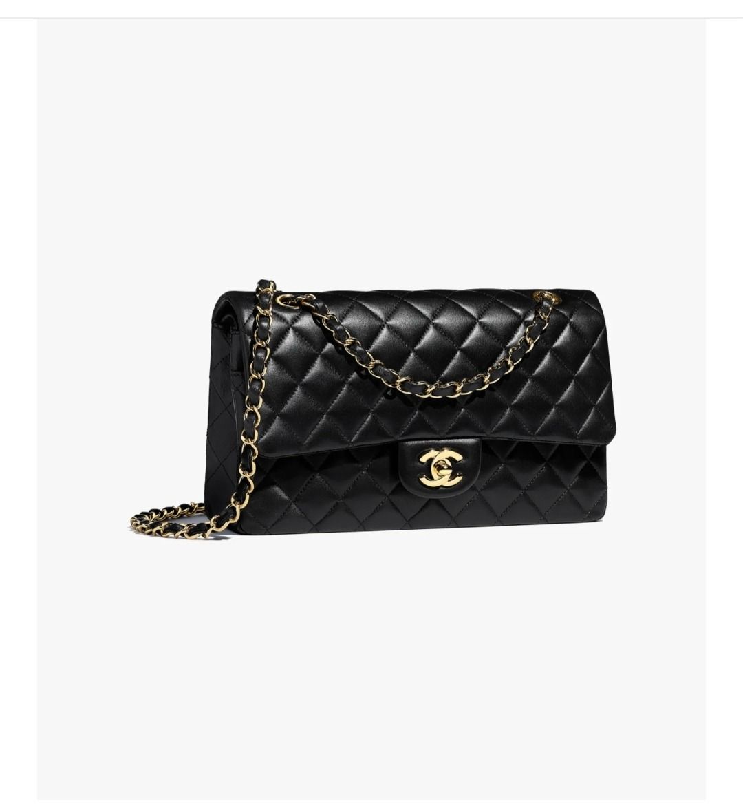 chanel white classic flap bag