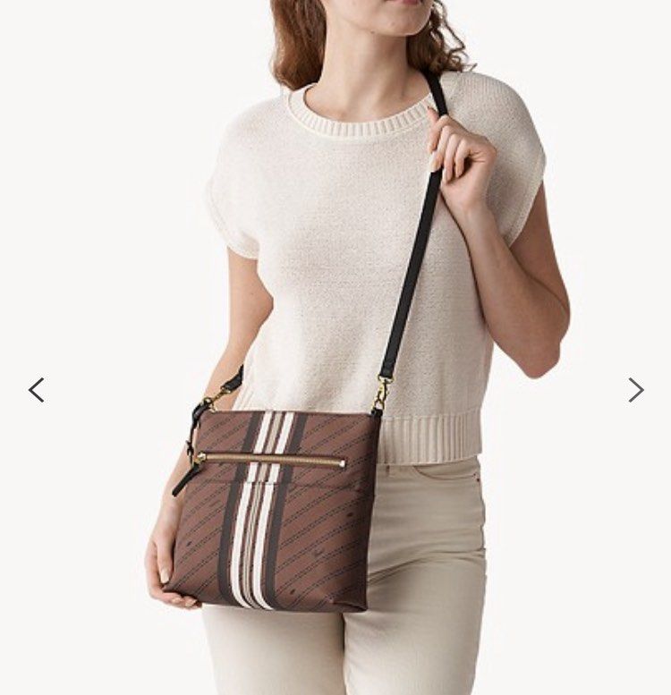 Fossil fiona large crossbody brown top