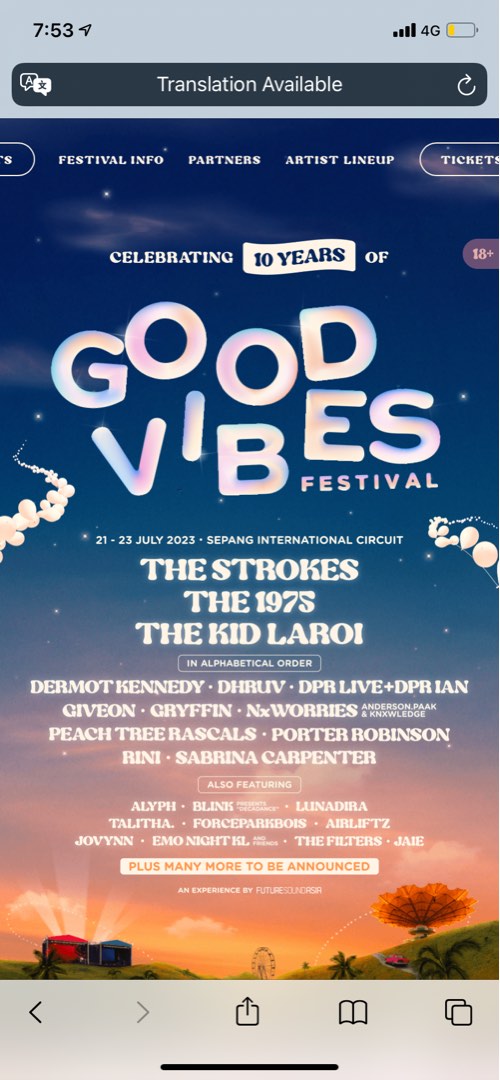 Good Vibes Festival 2023 Tickets And Vouchers Event Tickets On Carousell