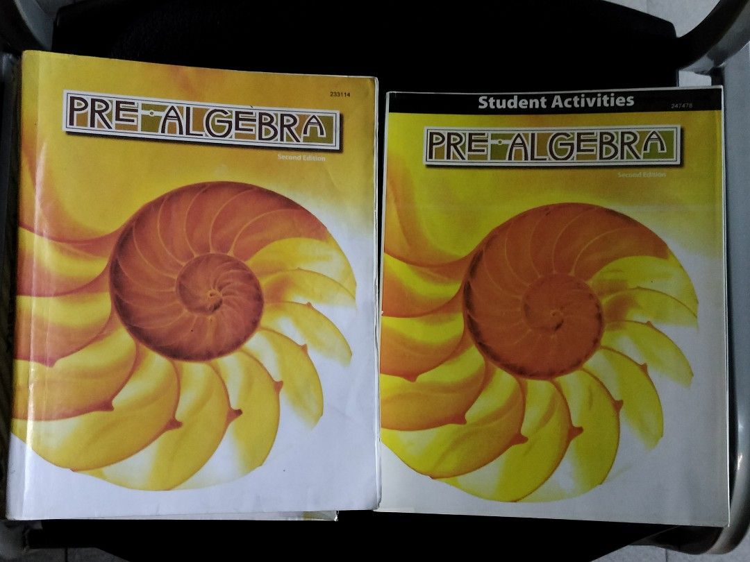 Grade 7 bju pre algebra math preloved on carousell