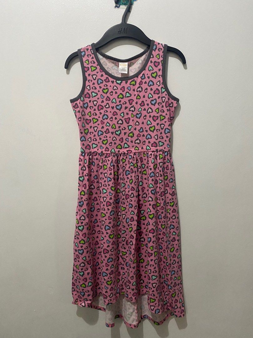 strapless open back dress Gymboree pink patterned dress