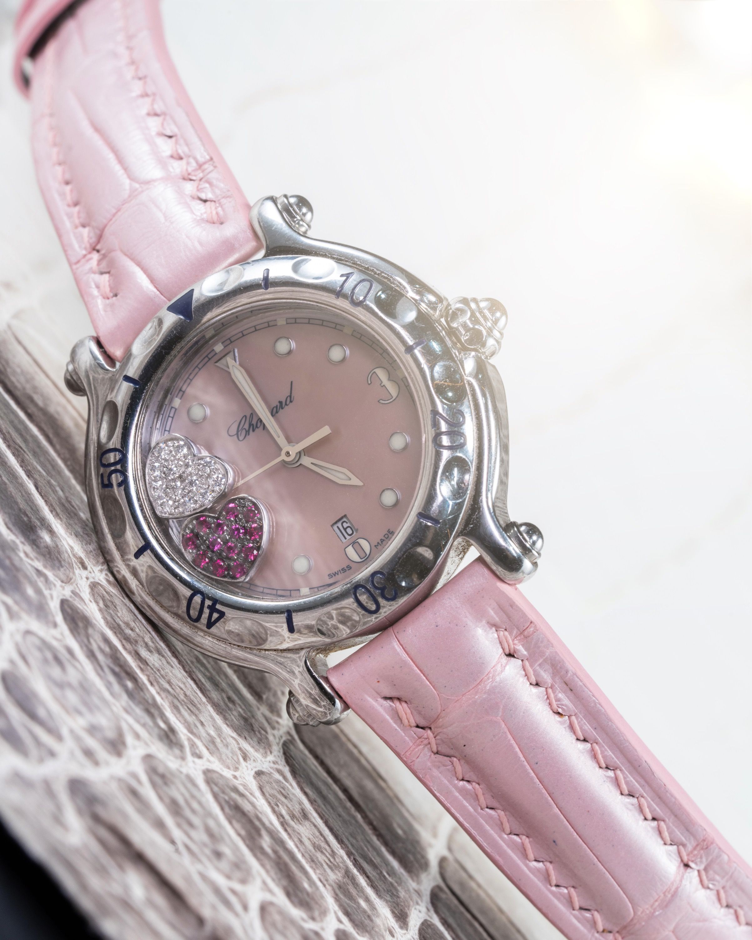 Chopard pink watch store