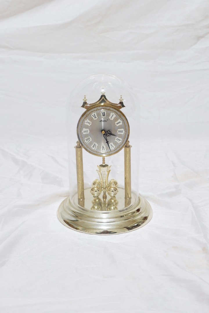 Home Decor Glass Dome Clock on Carousell