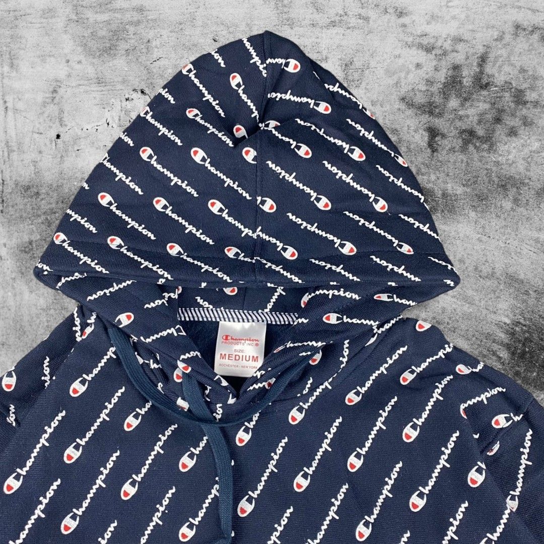 Champion hoodie full logo sales