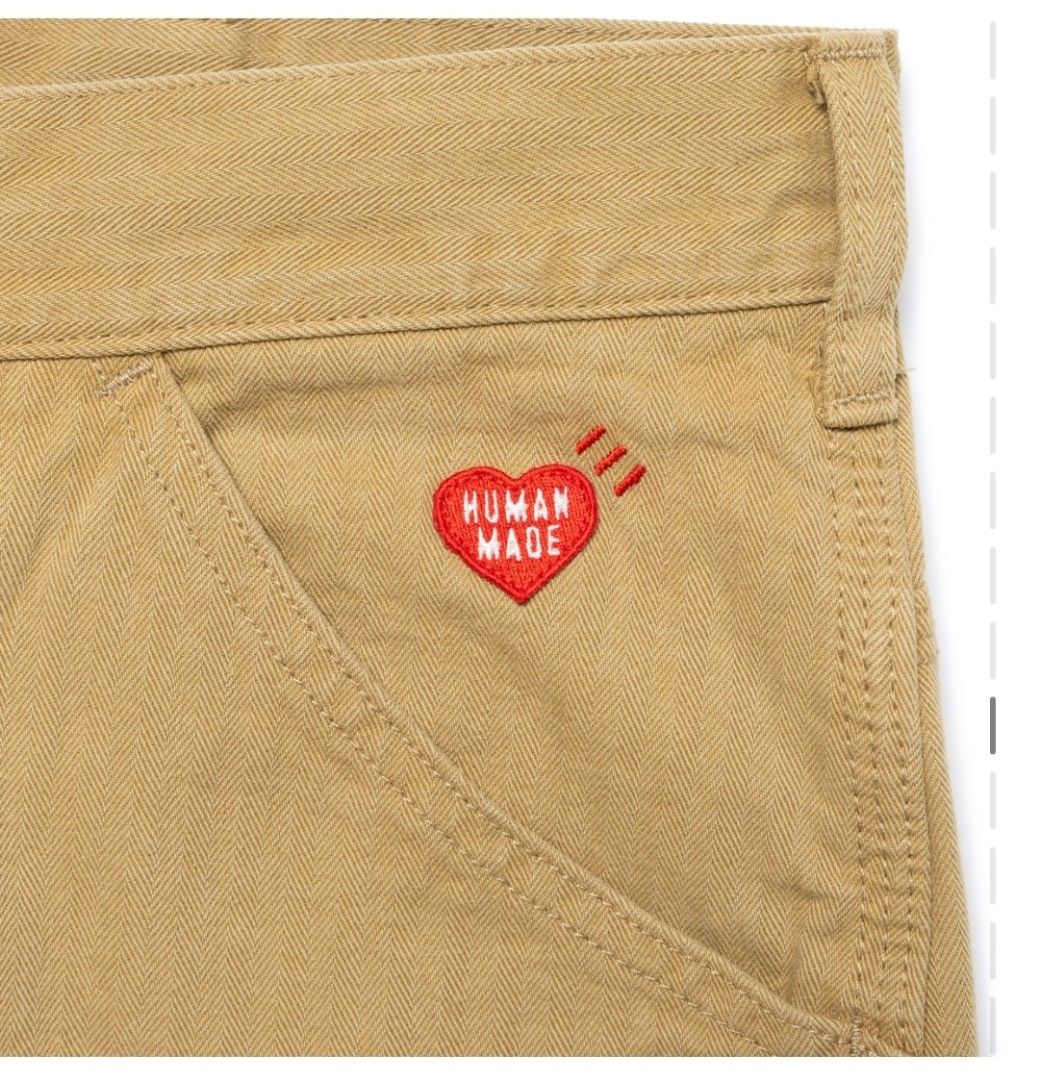 Human Made HERRINGBONE PAINTER PANTS (XL), 男裝, 褲＆半截裙, Chino
