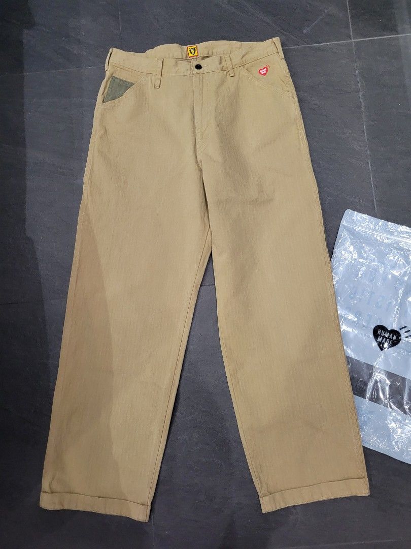 Human Made HERRINGBONE PAINTER PANTS (XL), 男裝, 褲＆半截裙, Chino