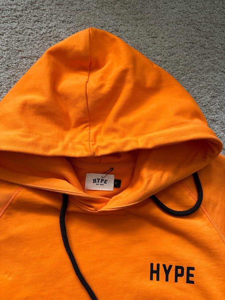 Orange hype hoodie top