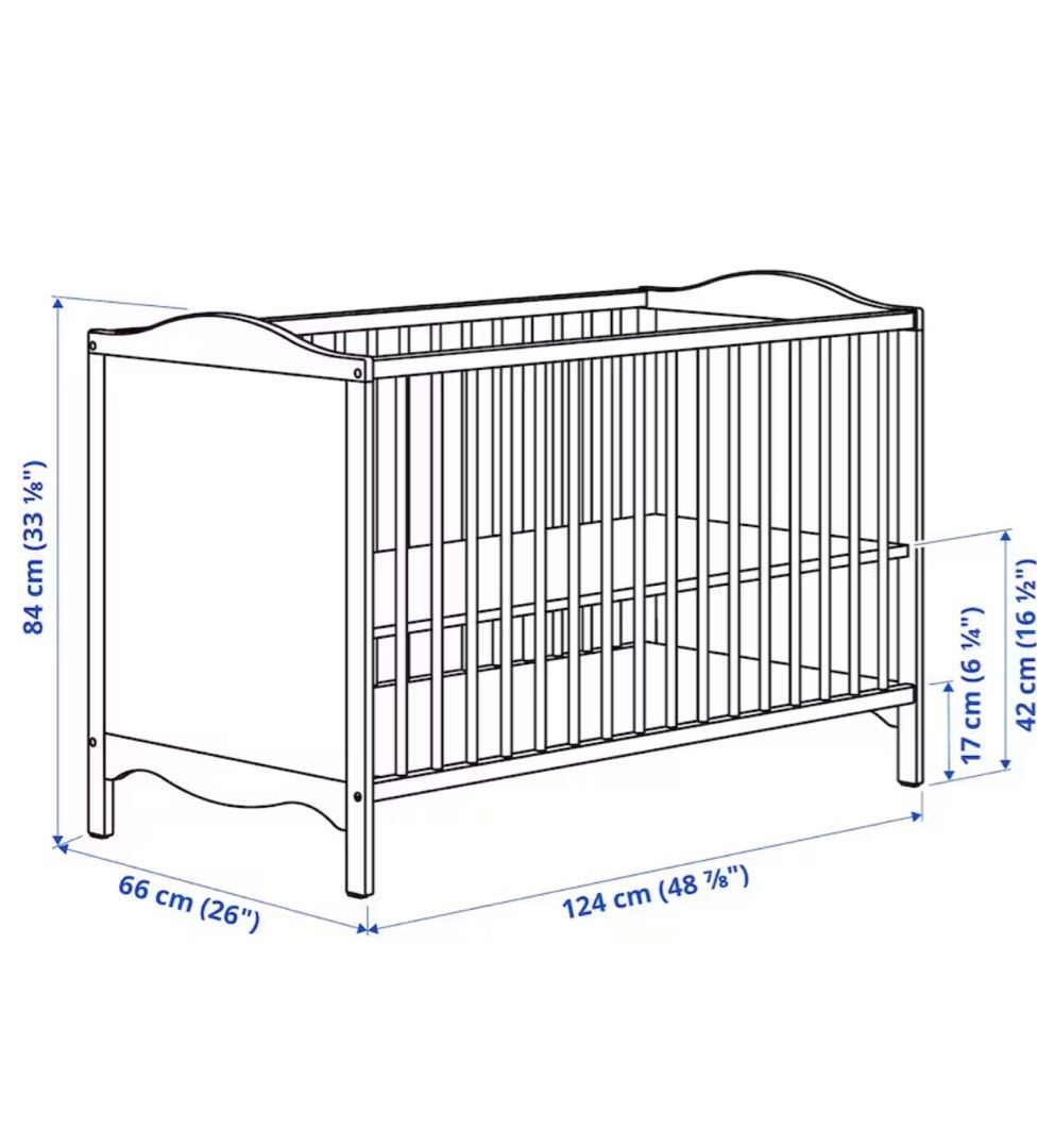 Ikea Baby Cot Smagora, Babies & Kids, Baby Nursery & Kids Furniture