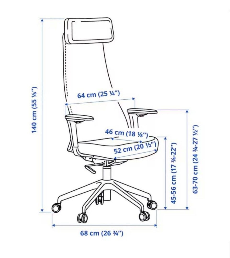 Ikea Jarvfjallet Office Chair, Furniture & Home Living, Furniture, Chairs on Carousell