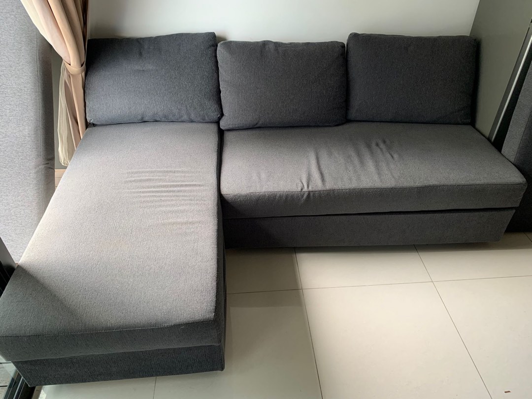 Ikea Lshaped Sofa Bed with Storage, Furniture & Home Living, Furniture