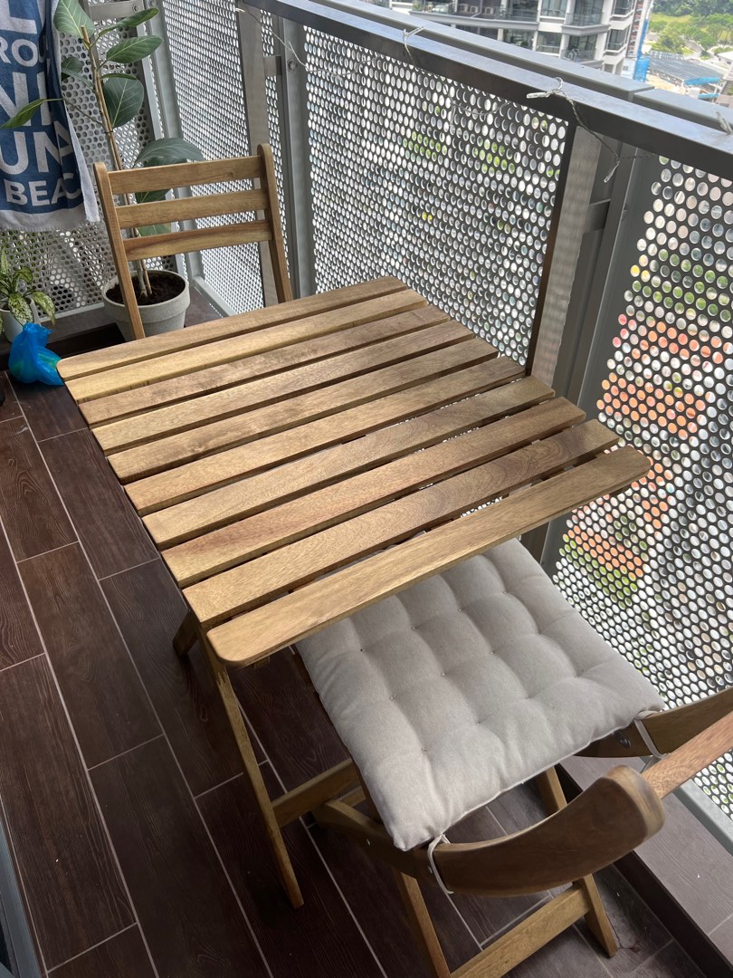 Ikea table + chairs set, Furniture & Home Living, Outdoor Furniture on